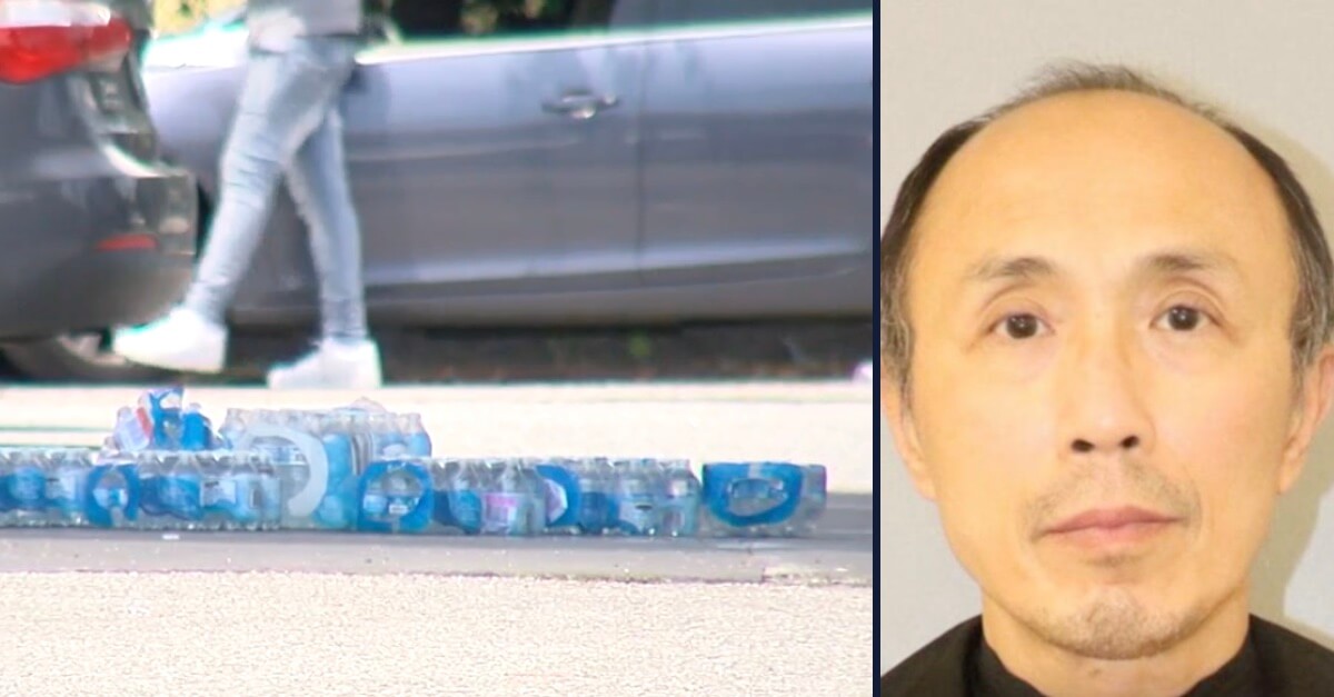 police officer and water bhttles