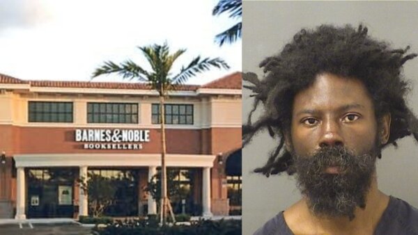 exterior of Barnes & Noble and photo of Antonio Moore