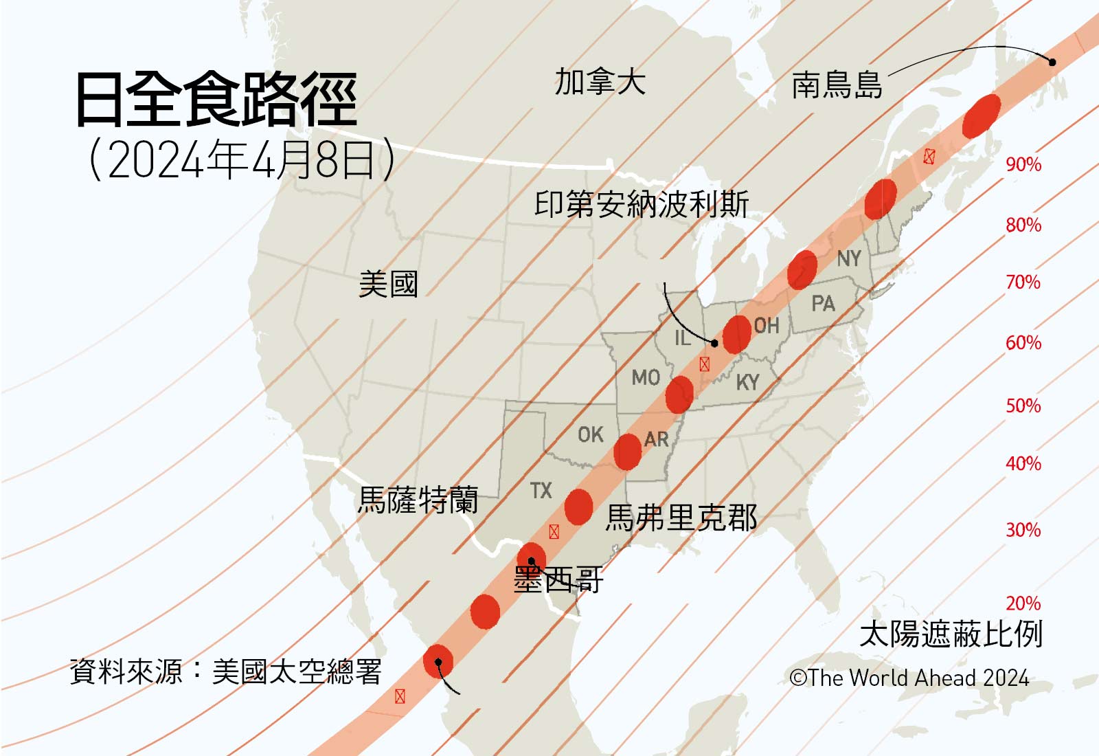 北美大日食-經濟學人-The World Ahead 2024-日全食
