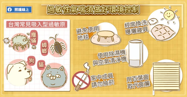 過敏性氣喘必須做好環境控制