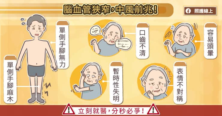 腦血管狹窄,中風前兆