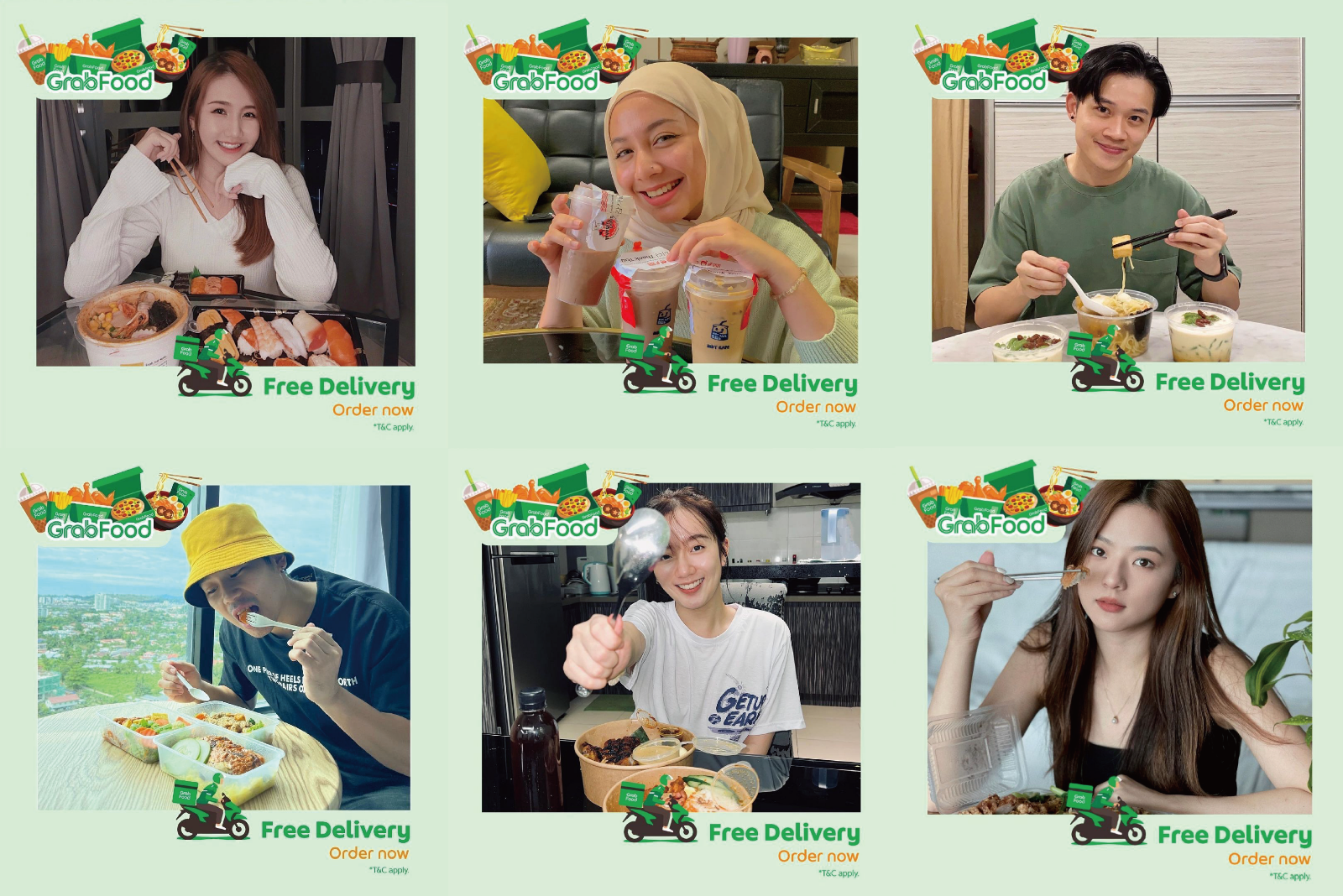 Partipost 協助馬來西亞 GrabFood 短期內號招百位社群創作者,體驗專屬外送服務。