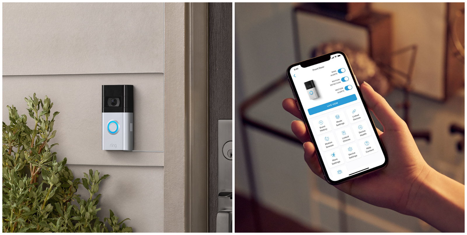 Ring最經典的產品就是Ring Video Doorbell,讓用戶通過語音控制視訊門鈴,透過手機、電腦、智慧音箱掌握訪客身分,維護社區安全。
