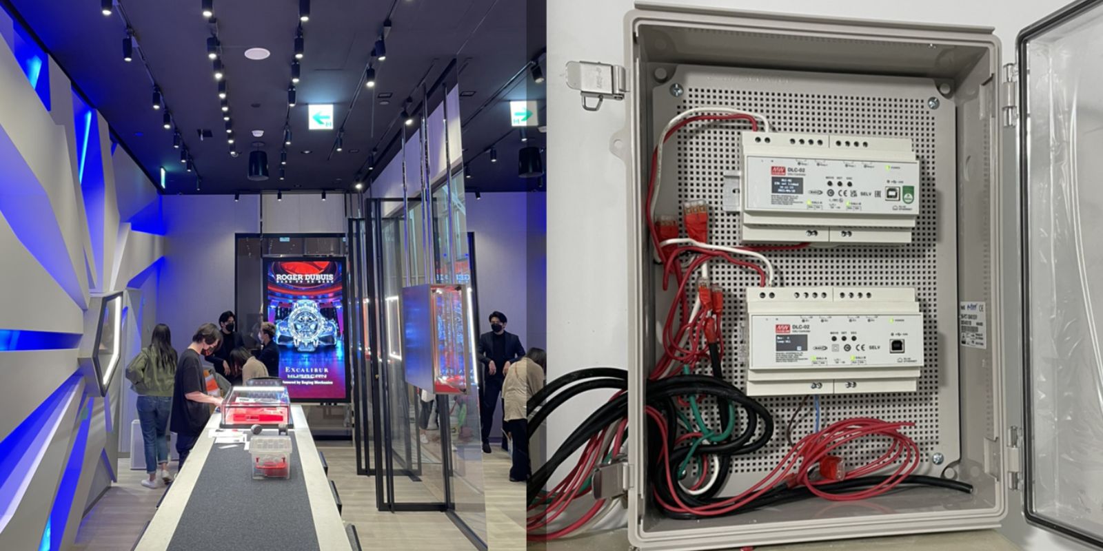 位於台北101的精品錶店,採用了明緯團隊建議的DALI-2 DLC-02控制器方案,解決客戶多群組及多情境的照明需求。