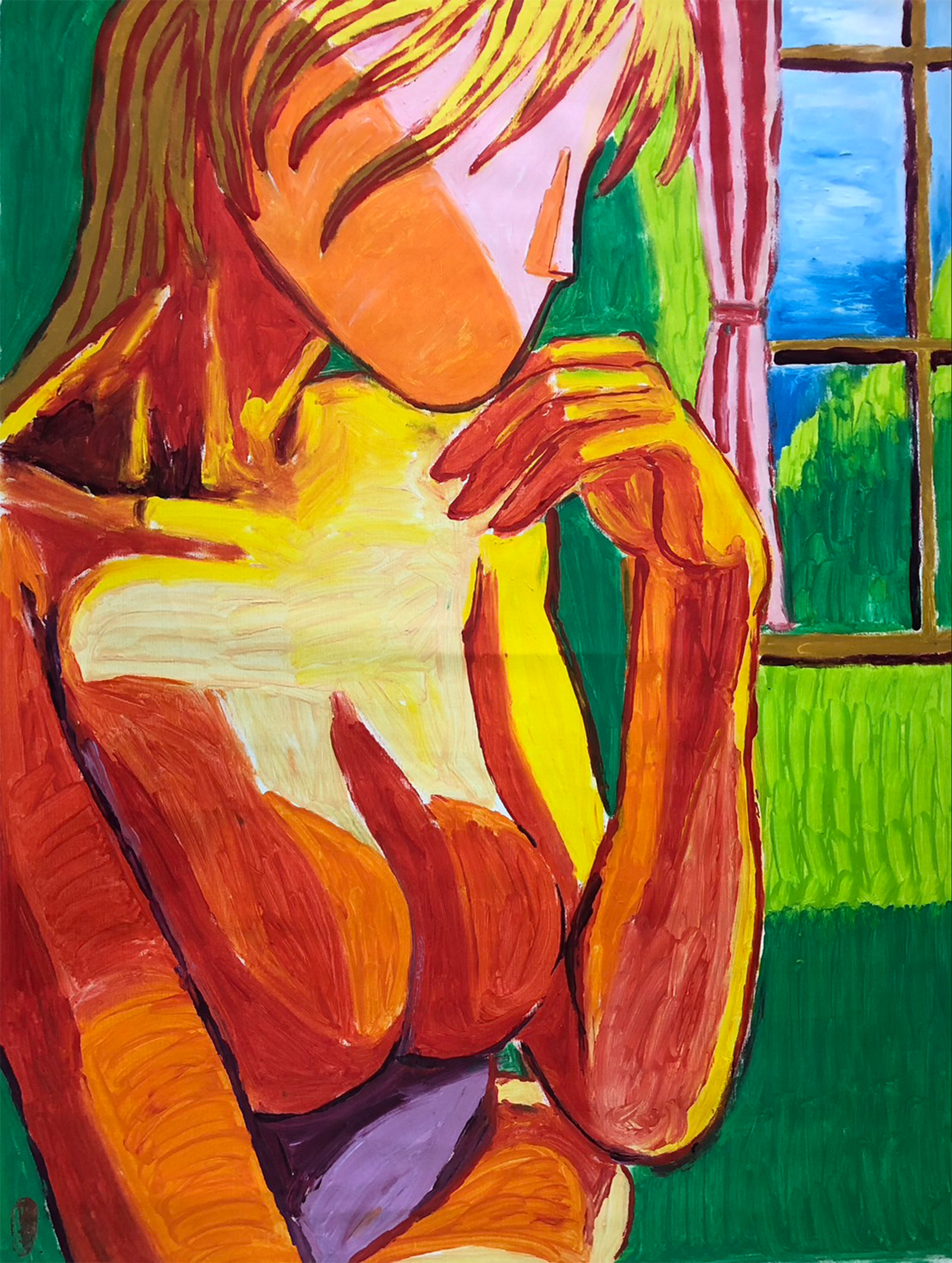 《清晨》。2022,104x135 cm