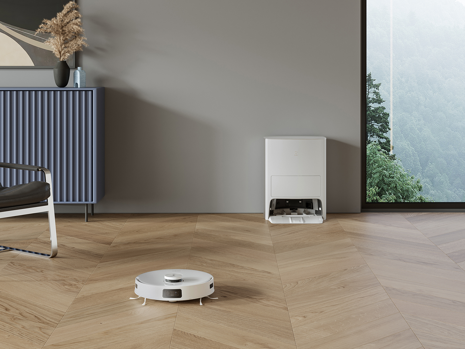 DEEBOT T10 OMNI的「六合一」全能基座具備自動洗淨抹布、自動烘乾、自動清潔基座和自動集塵等「懶人」功能,幫使用者省去多步驟的清潔流程。