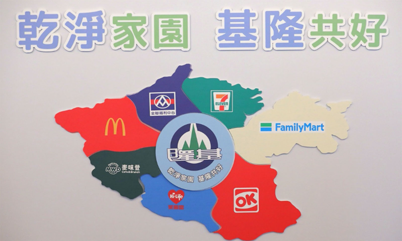 「乾淨家園、基隆共好｣目標，攜手7-ELEVEN、全家便利商店、萊爾富便利超商、OKmart、全聯福利中心、台灣麥當勞及麥味登，7大企業響應。
