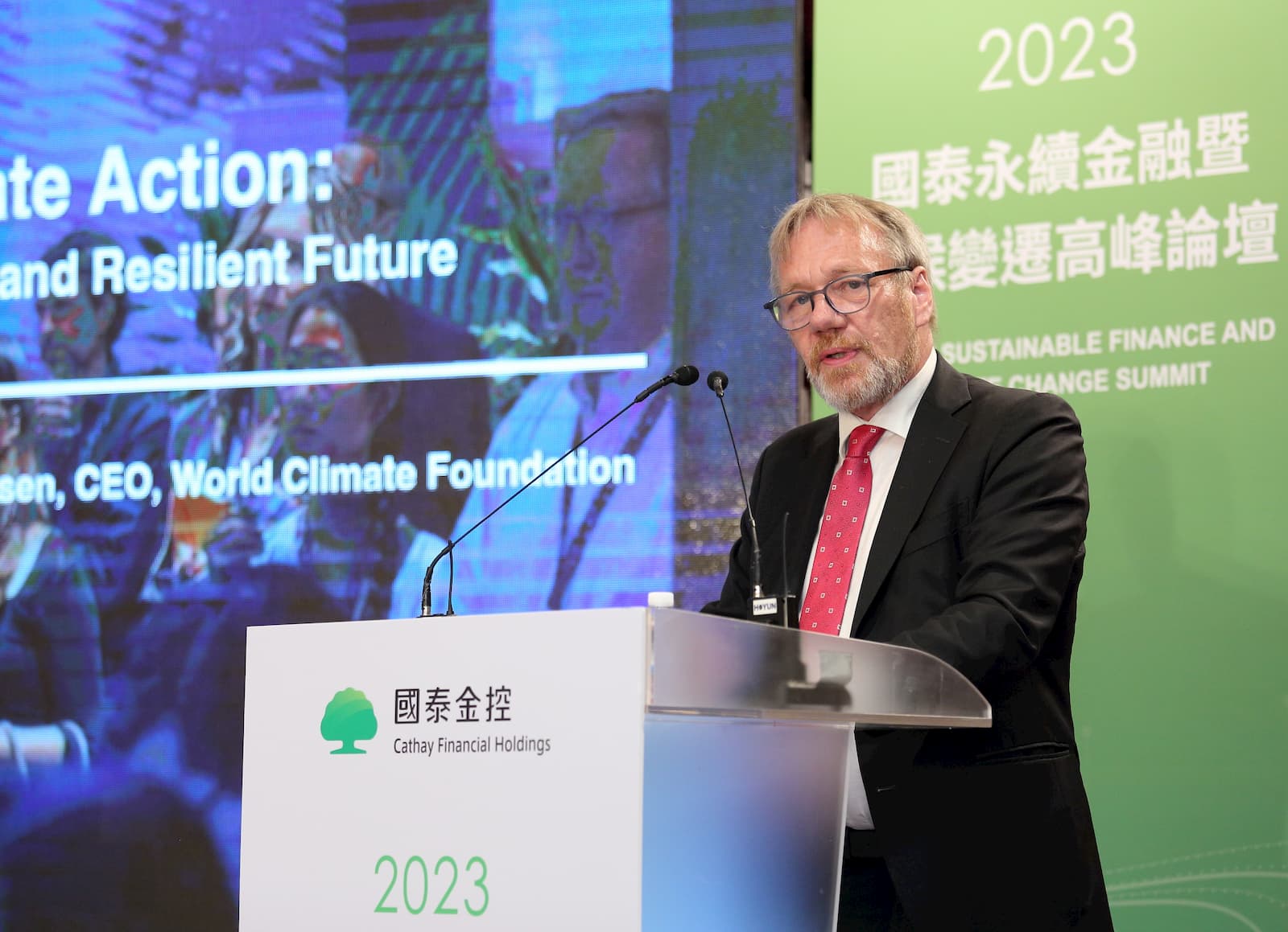 論壇今年邀請到世界氣候基金會（World Climate Foundation）主席顏斯．尼爾森（Jens Nielsen ）分享國際趨勢。尼爾森表示氣候行動需要集體行動，尤其透過公私伙伴關係，才能建立強大的跨部門聯盟。