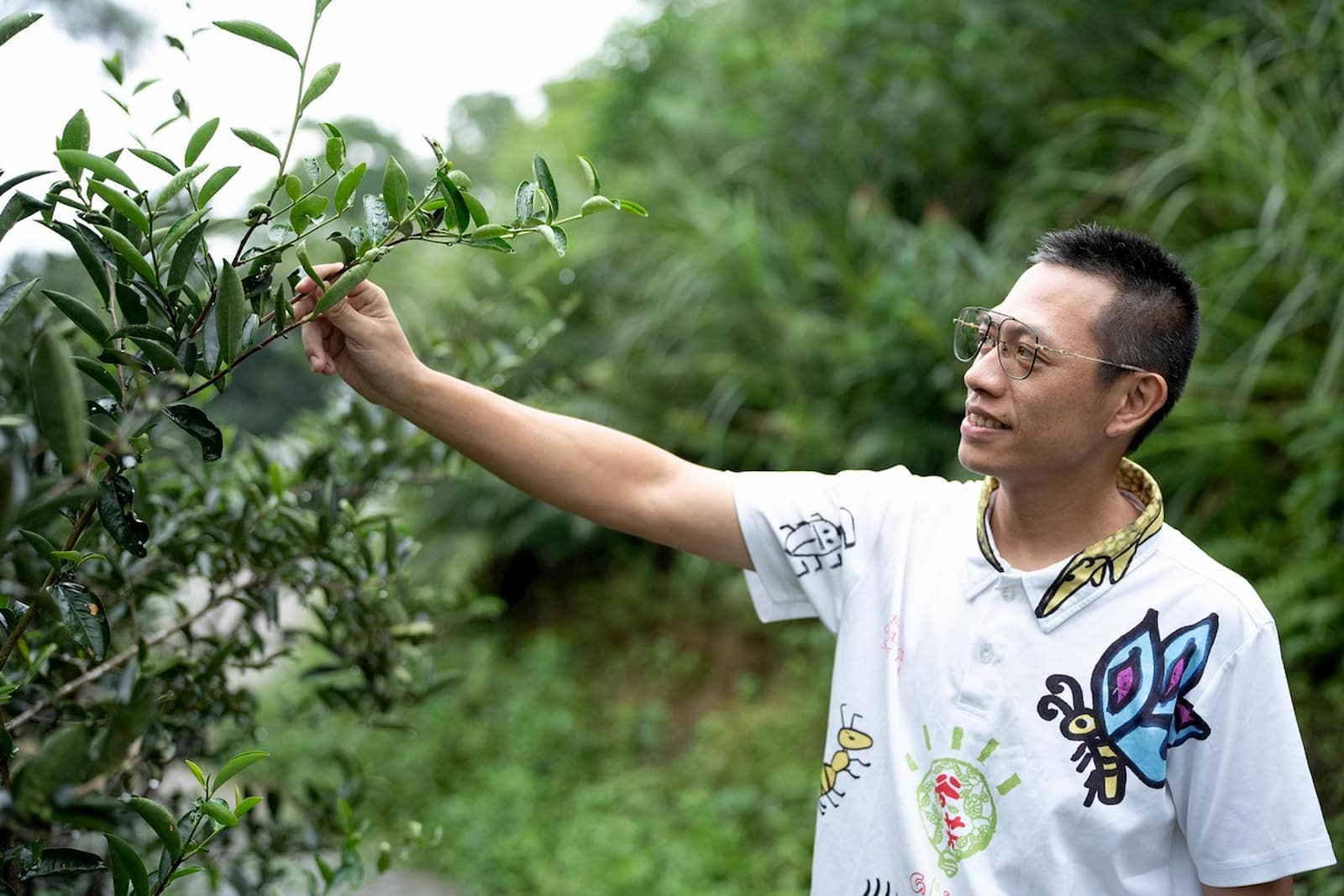 李昌峻創辦「谷芳有機幸福-野放茶園」,以不修剪、不施肥、不灌溉的自然農法種茶,開創「智慧茶園」新商機。