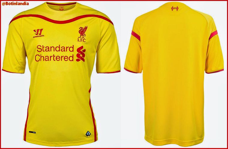 jersey liverpool amarilla