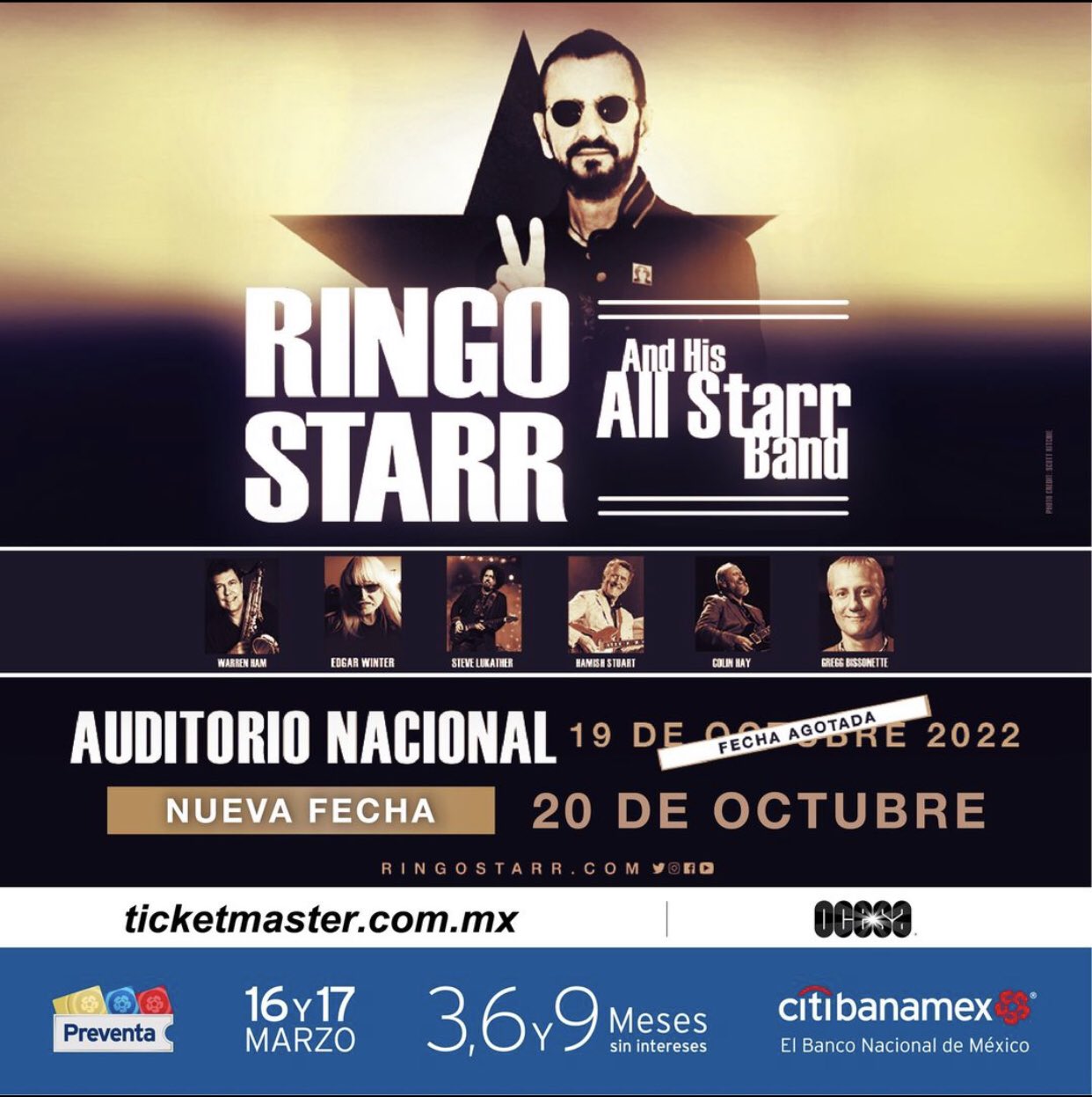 Ringo Starr abre segunda fecha en México