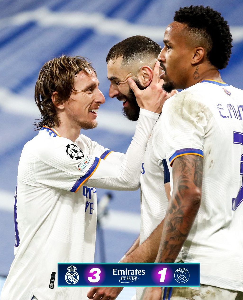 Real Madrid vence al PSG en los cuartos de final de la Champions League