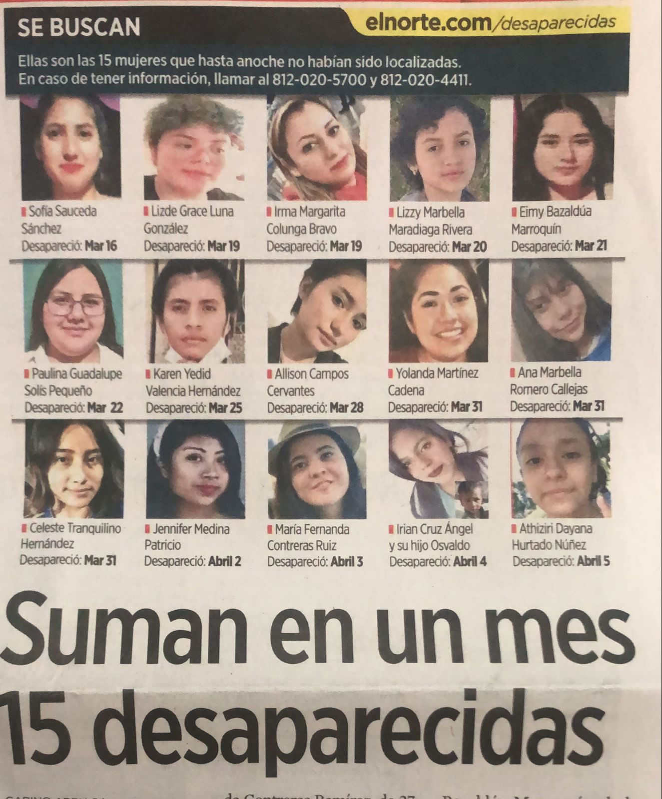 feminicidios desapariciones