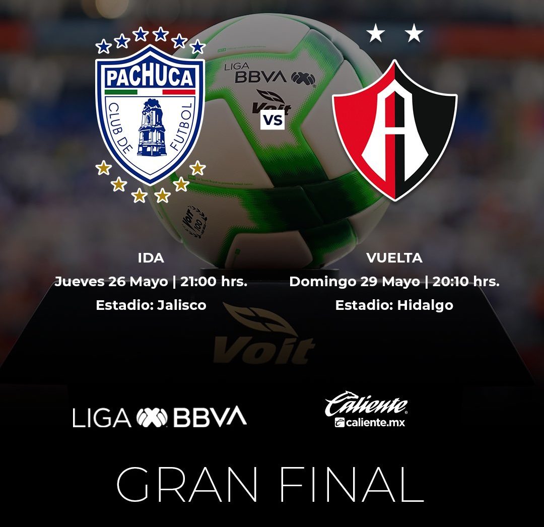 Pachuca vs Atlas- Horario y dónde ver la Final de Ida del Futbol Mexicano