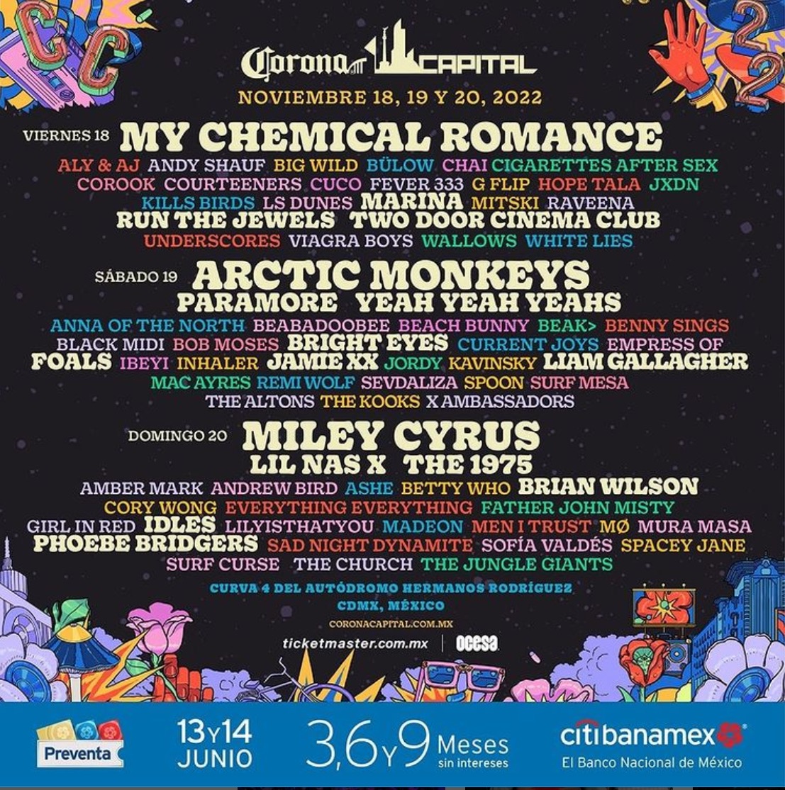 Corona Capital anuncia su cartel oficial para la edición 202