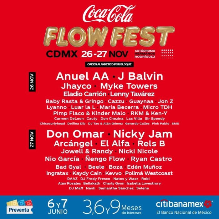 Listo el cartel oficial y los precios del Flow Fest 2022