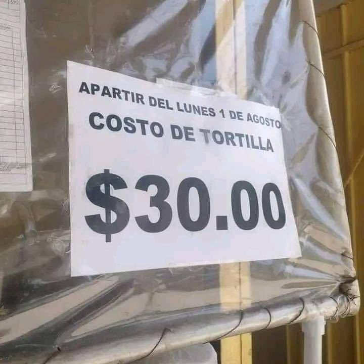 precio de la tortilla