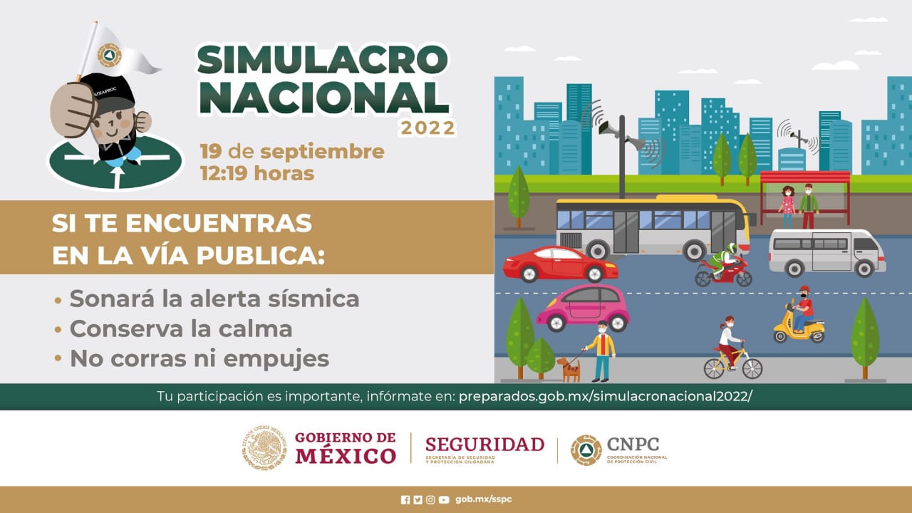 ¿Cuándo y a qué hora será el Simulacro nacional 2022 en CDMX?