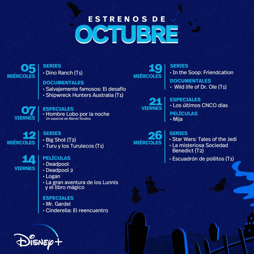 novedades Disney Plus octubre