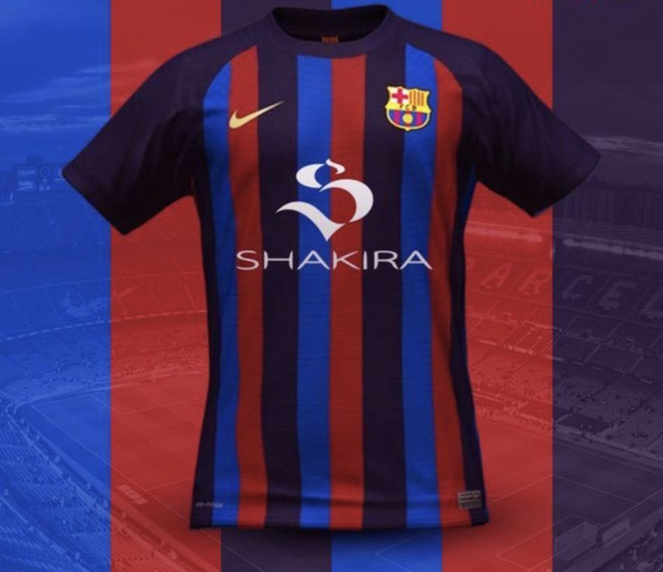 playera Barcelona logo Shakira