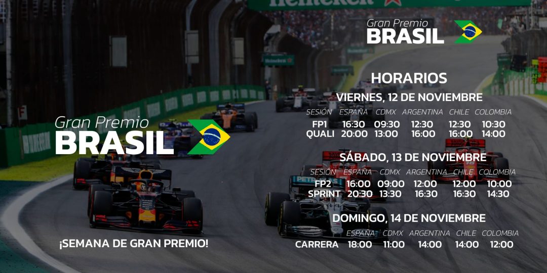 Horarios para ver el Gran Premio de Brasil de la Fórmula 1