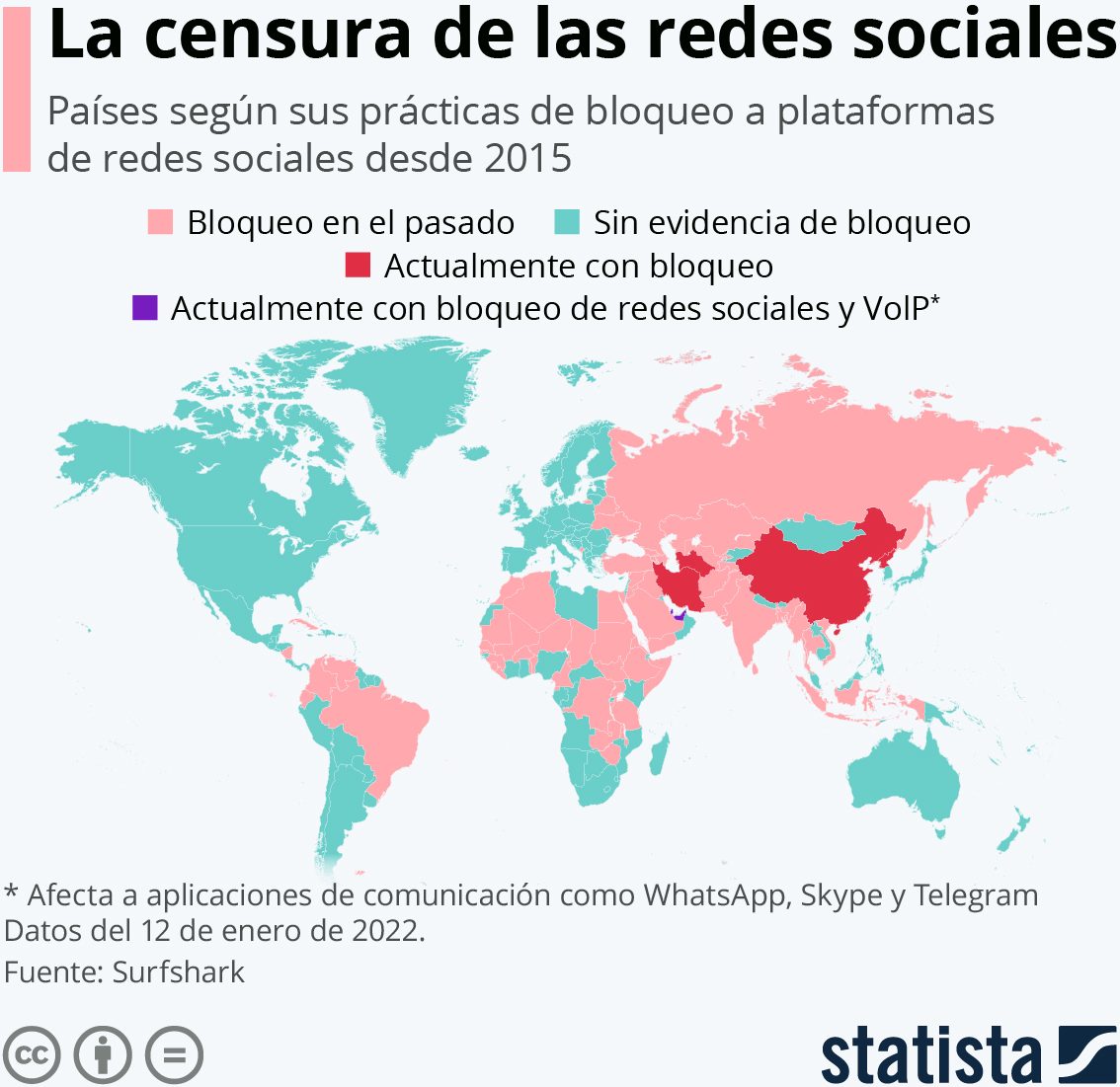 países censura redes sociales