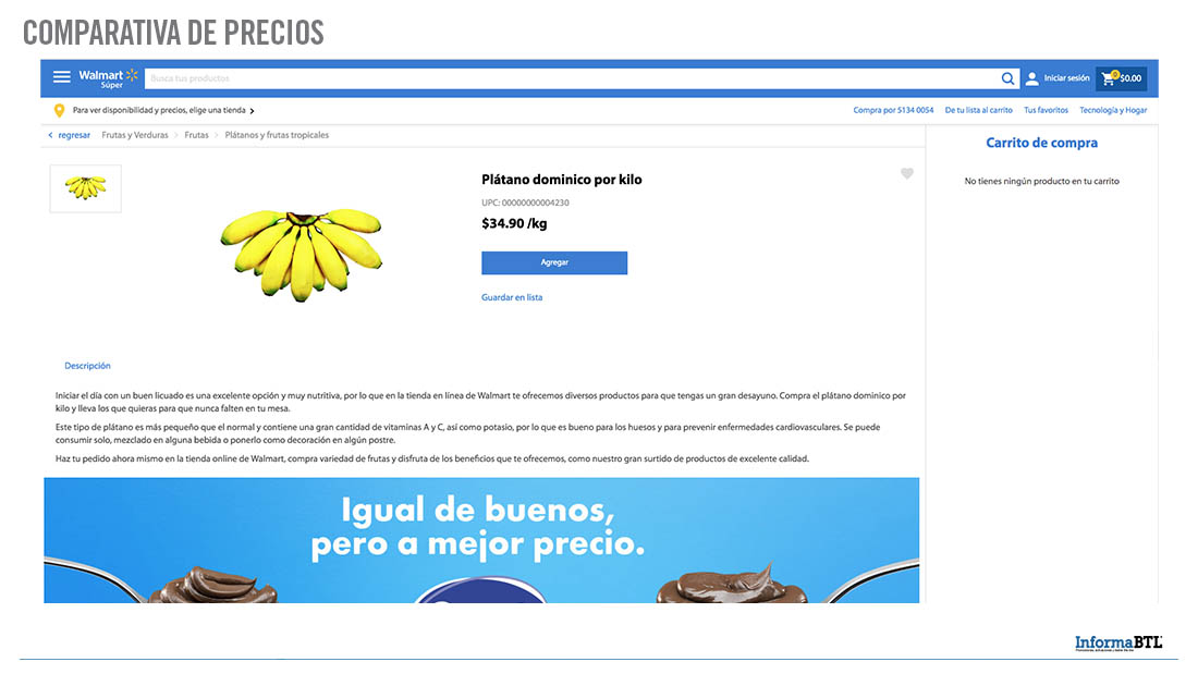 Comparativa de precios - Walmart