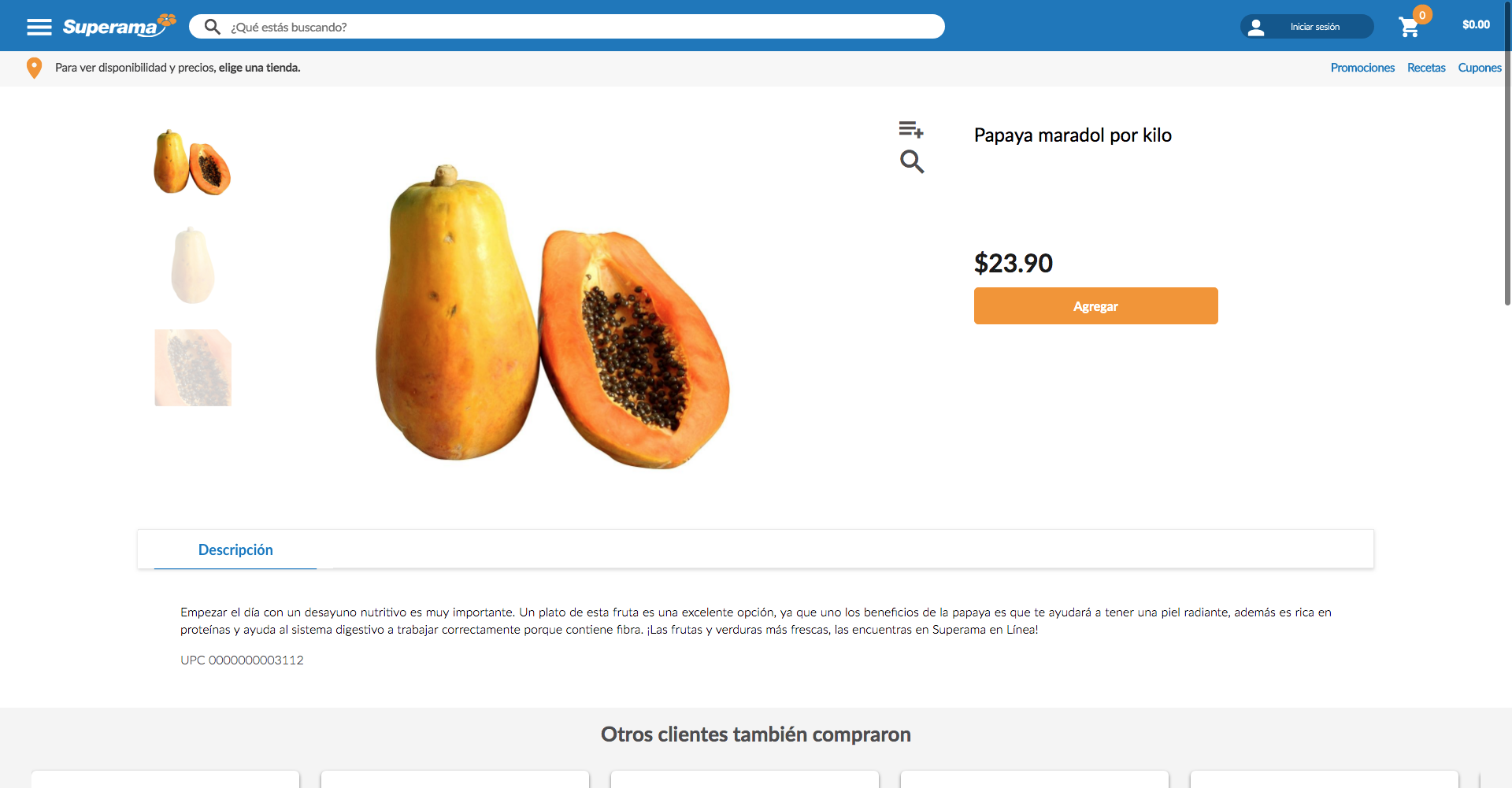 Comparativa de precios - Superama