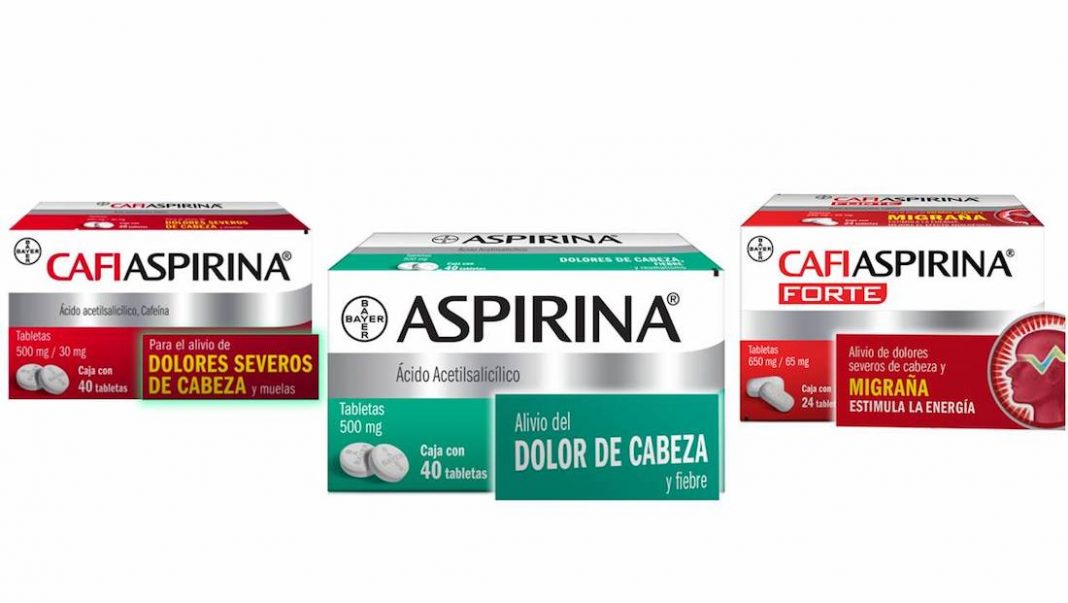 Un nuevo empaque de Aspirina se lanzó recientemente, con el objetivo de facilitar al público la elección del producto más conveniente para su tipo de dolor.