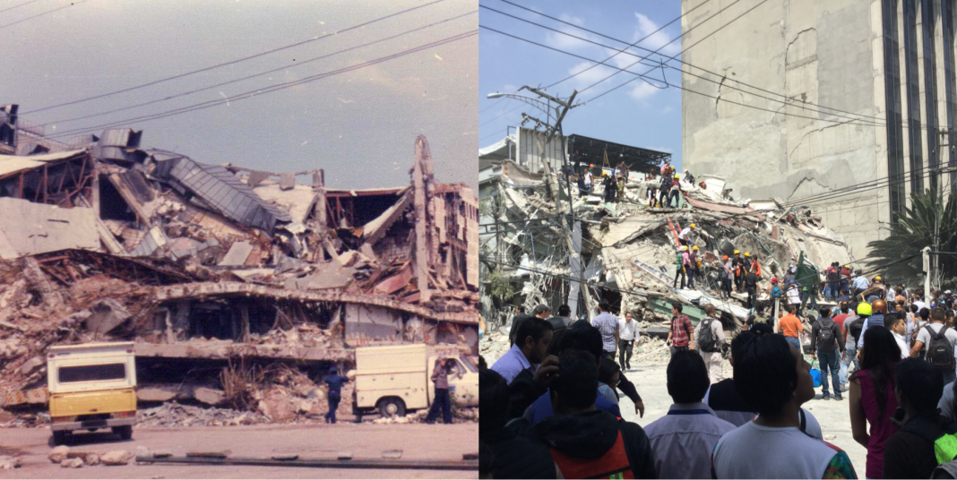 Los terremotos del 19 de septiembre de 1985 y 2017 