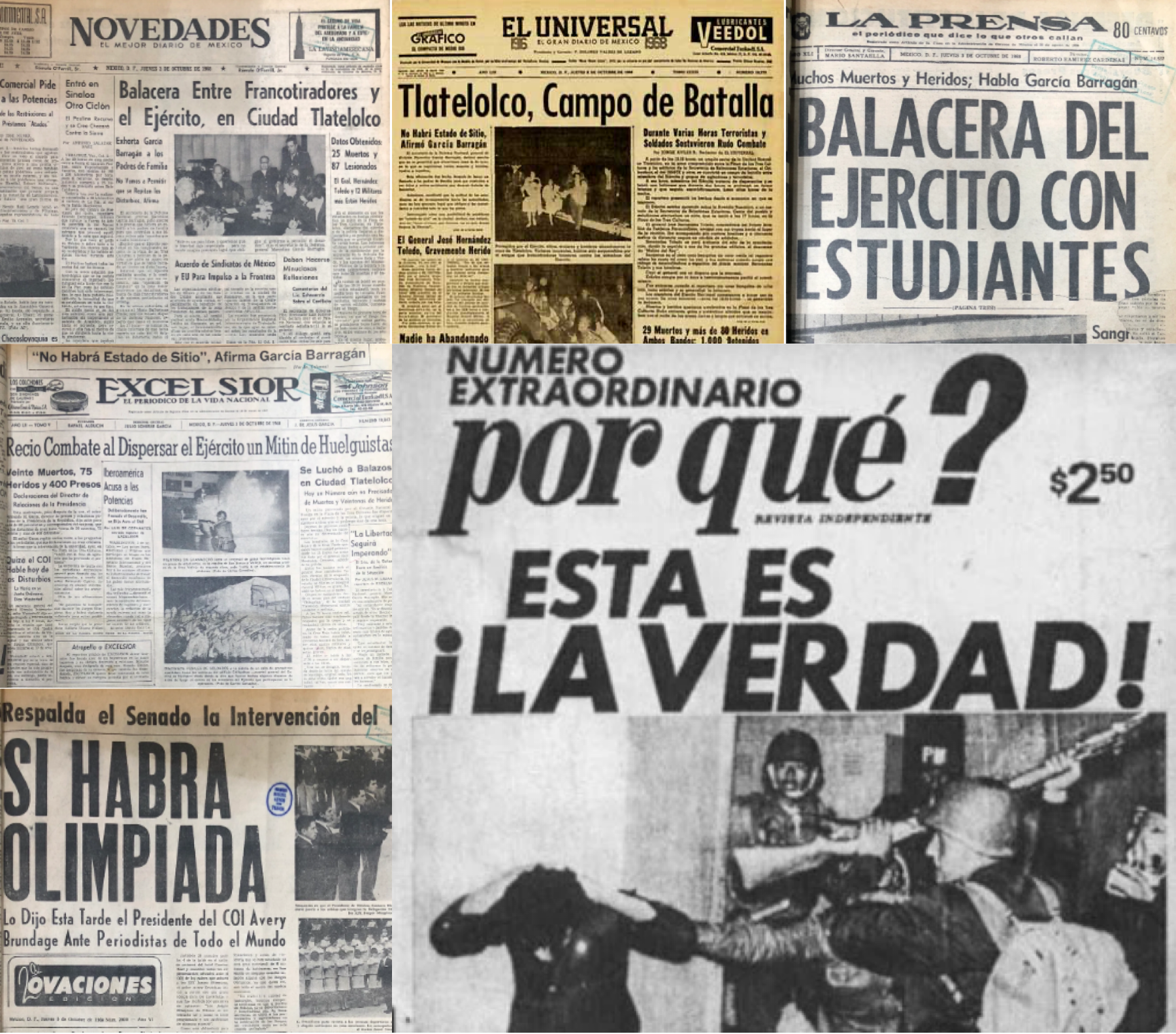 Portadas de periódicos después del 2 de octubre de 1968 ¿Qué dijeron? |  Paredro