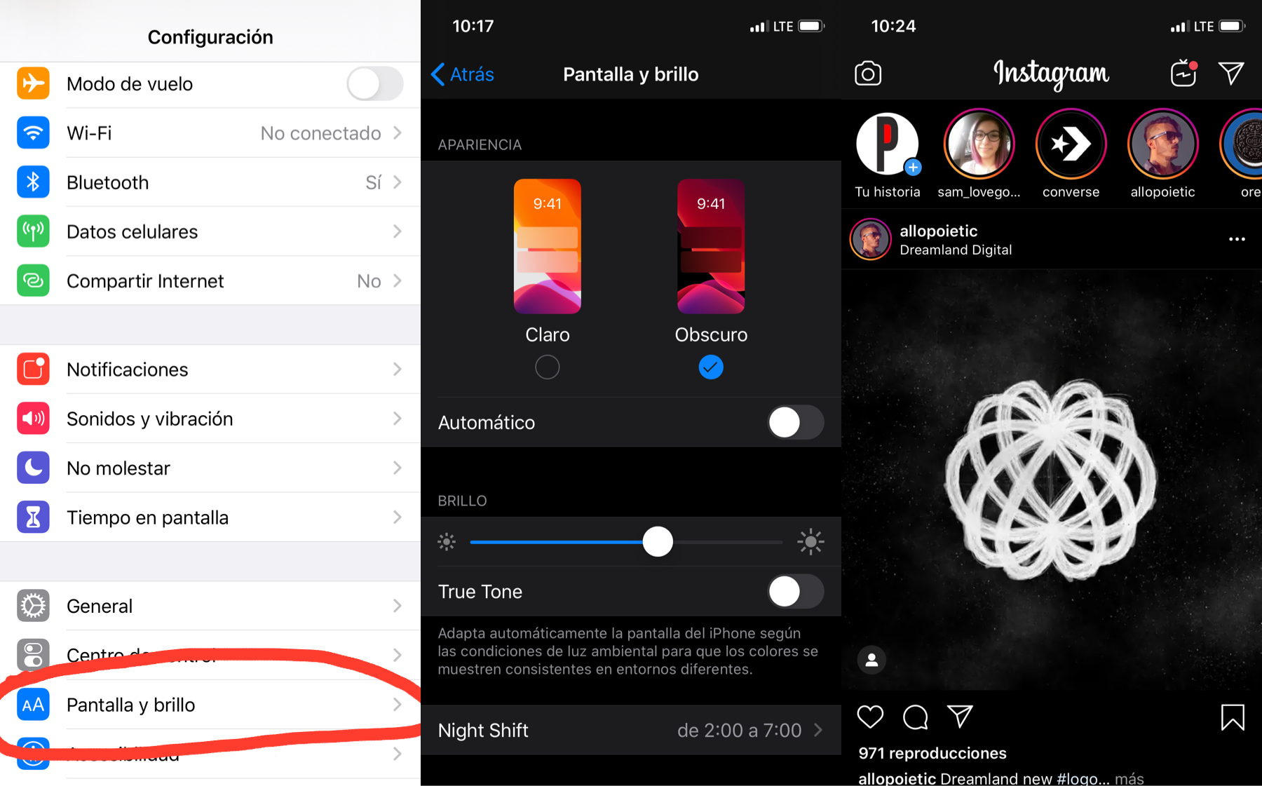 El modo oscuro en Instagram acaba de ser liberado, pero éste no se activa dentro de las configuraciones de la app, aquí te decimos cómo hacerlo.