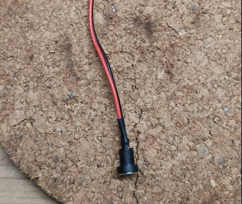 barrel jack with soldered wires