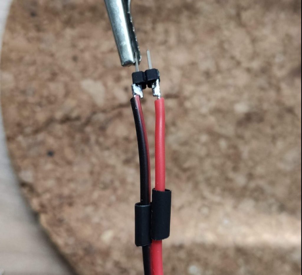 d1 mini power cable soldered