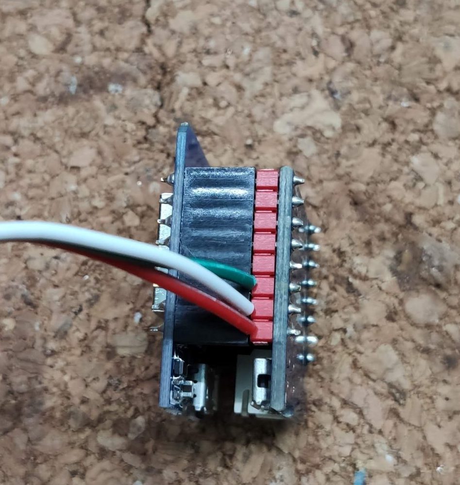 Close up of the battery shield connected to the D1 Mini