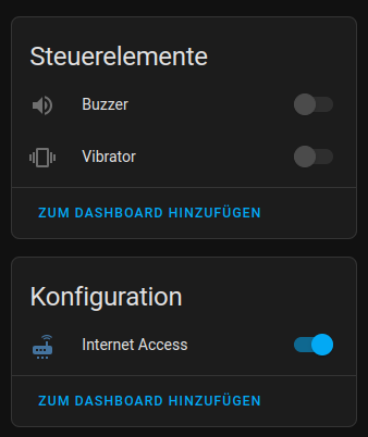 Screenshot of the details of the ESPHome device with German titles