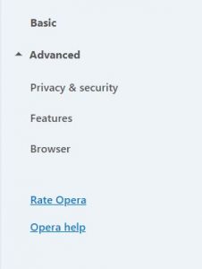 Opera disable autofill settings
