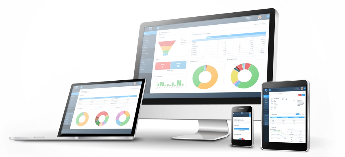 Really Simple Systems CRM version 5 on different devices