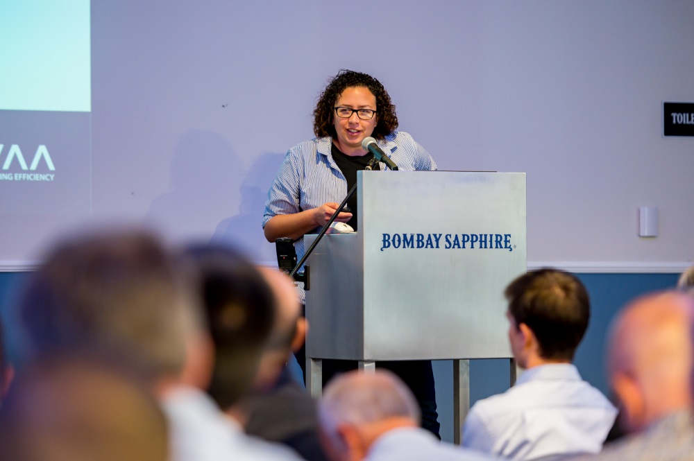 Kelly Goss presenting at the Really Simple Systems conference