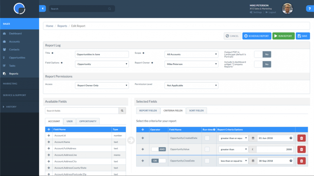 Really Simple Systems Reporting Feature 2