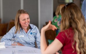 Customers meeting staff at Really Simple Systems conference