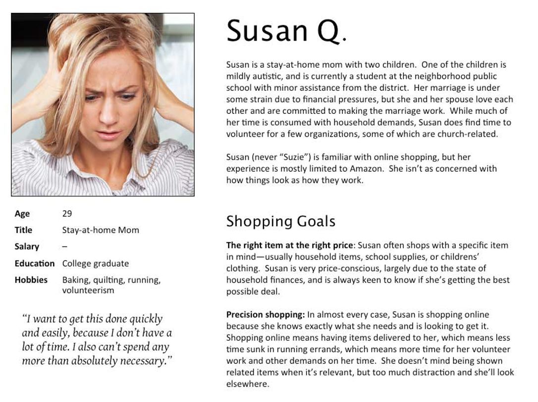 Customer profiles: UX Mastery