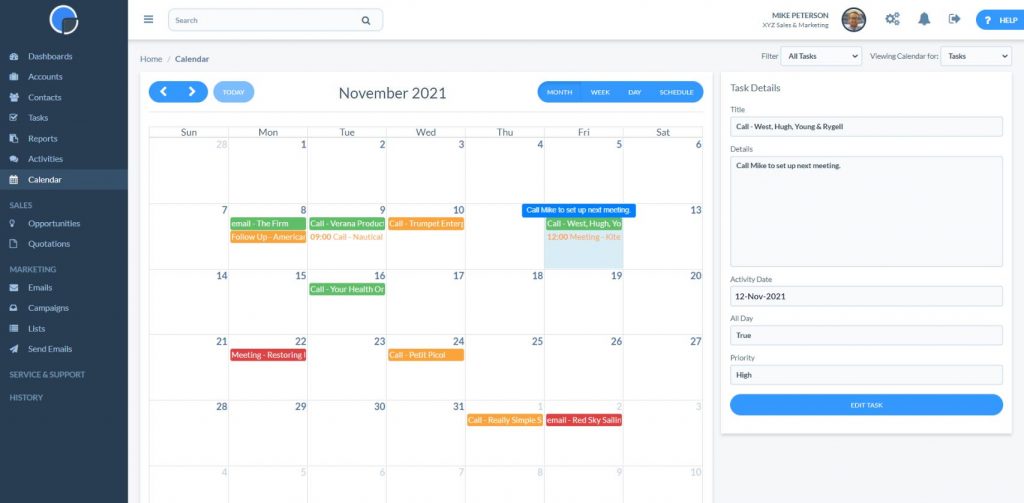 Tasks Calendar