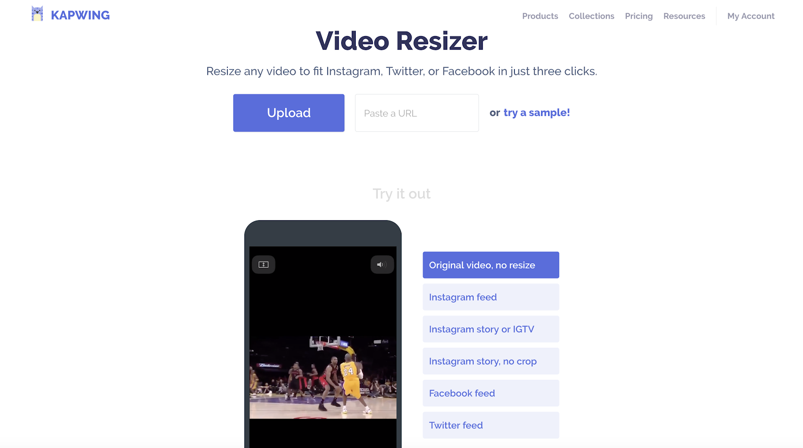 Size your video for social media