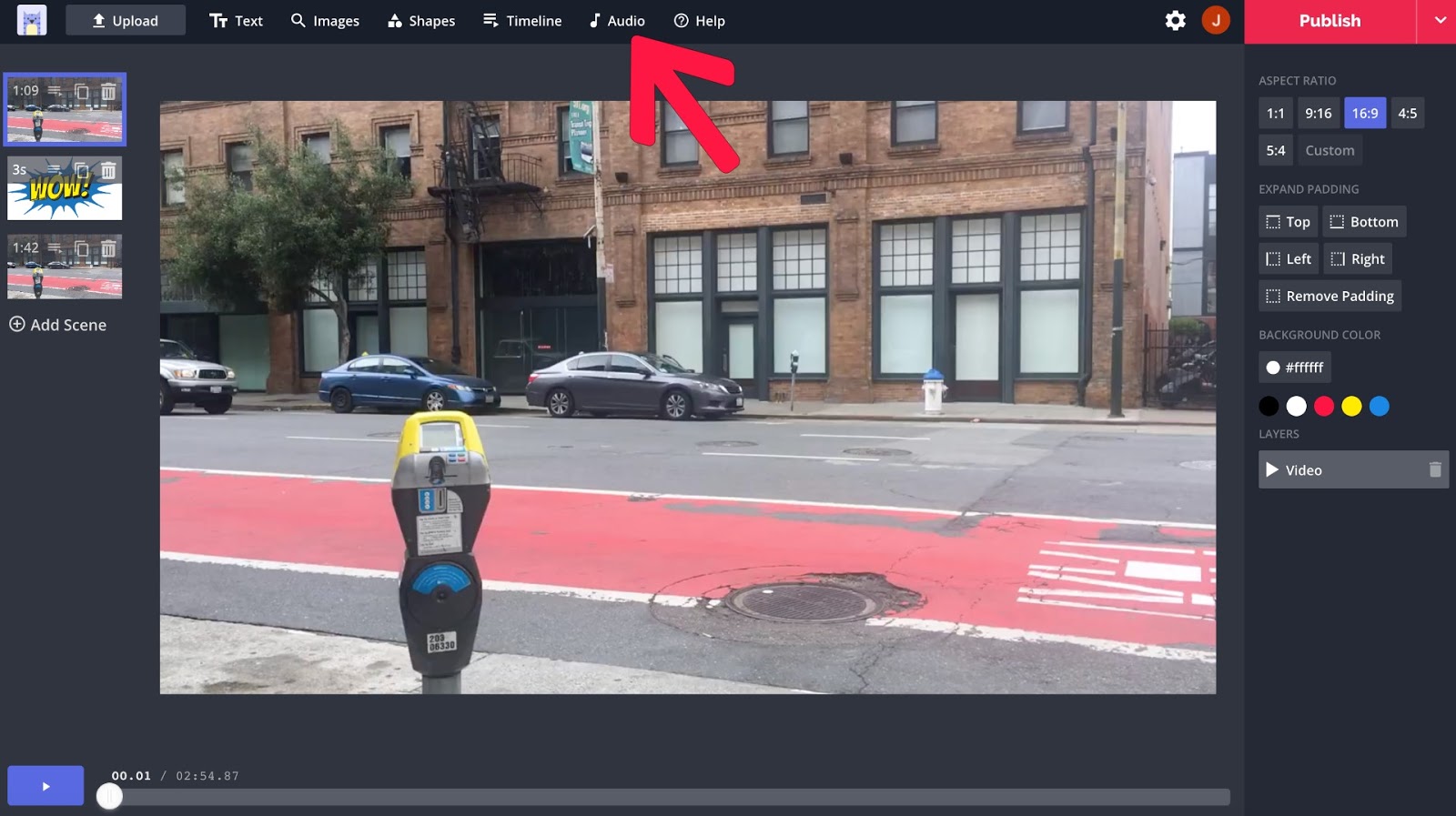 Adding sound to your video