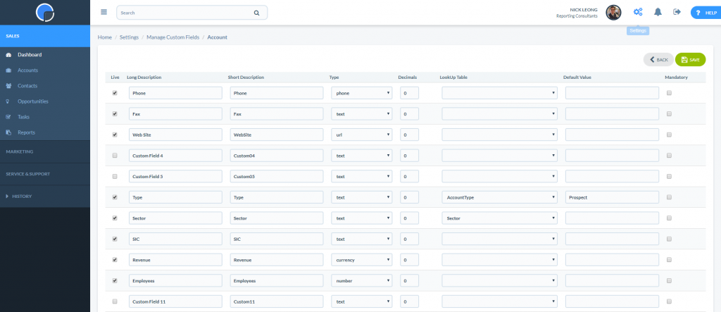 12. Create custom fields - Spotler CRM Support