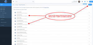 Edit a Dropdown List or Create a new one