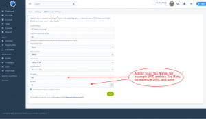 Tax Settings for Quotations