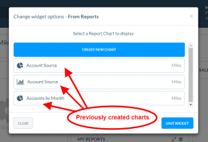 Create a reports widget
