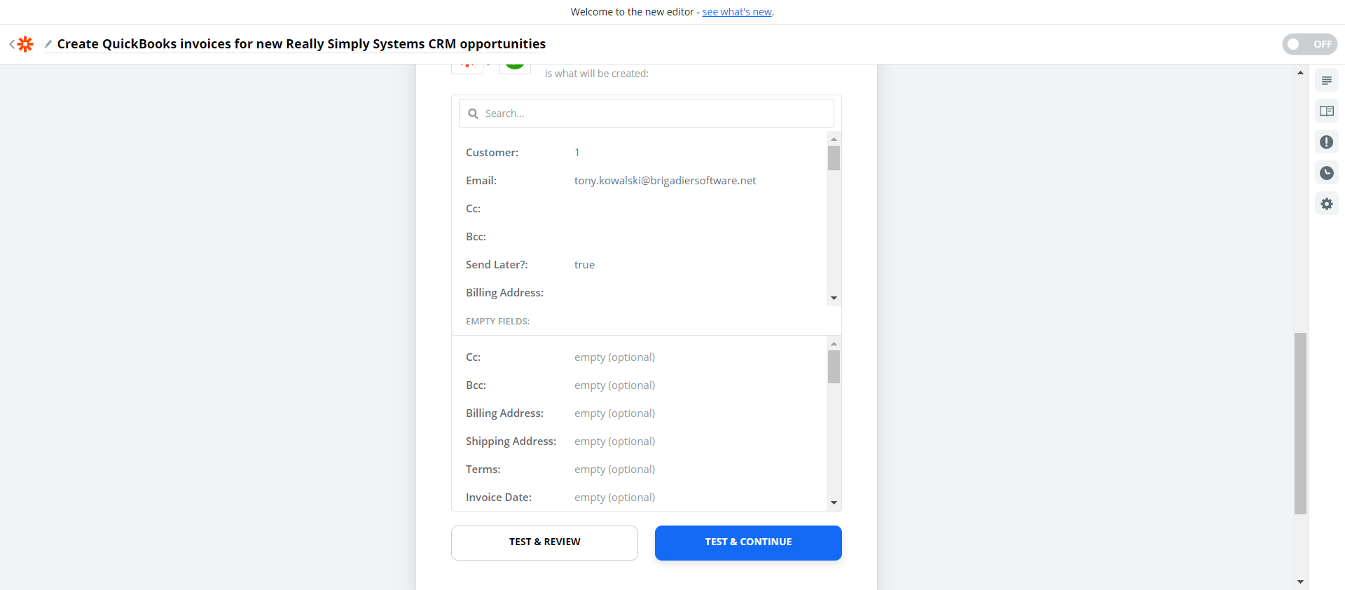 QuickBooks Integration with Really Simple Systems CRM
